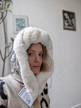 Short silver and white sequin, faux fur hood, was £60 now £20 ex display