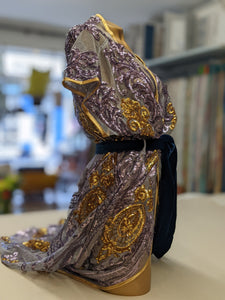 WAS £120 NOW £60 Gold and silver sequin robe with silk velvet tie