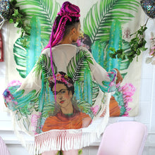 Kimono, Illustrated Frida on Vanilla, Exclusive original artwork - beksiesboutique